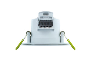 COMPACT ECO LED DOWNLIGHT IP65 FIXED 5.5W 510LM 3000K 92LM/W 38 DEG BEAM DIMMABLE 68MM CUT OUT