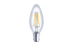 B15 OMNI FILAMENT CANDLE BULB 470LM 4.5W 2700K DIMMABLE 300 BEAM CLEAR FULL GLASS INTEGRAL