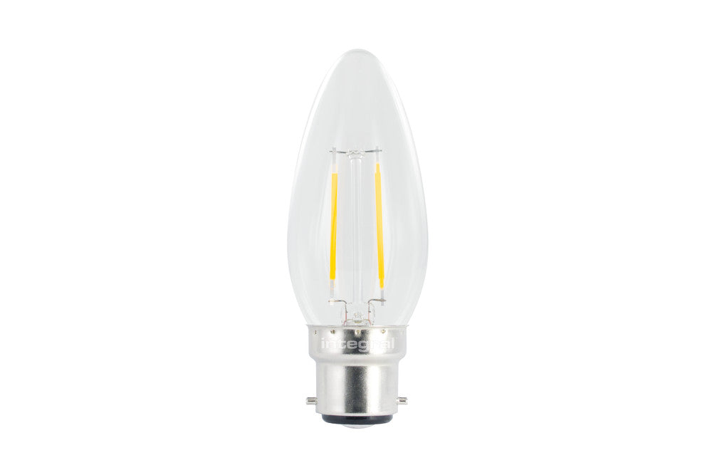 B22 OMNI FILAMENT CANDLE BULB 250LM 2.0W 2700K NON-DIMM 300 BEAM INTEGRAL