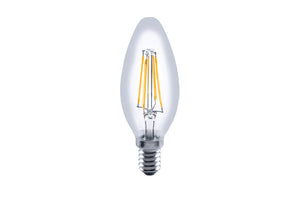 E14 OMNI FILAMENT CANDLE BULB 470LM 4.5W 2700K DIMMABLE 300 BEAM CLEAR FULL GLASS INTEGRAL