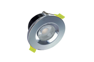 J-SERIES LOW-PROFILE FIRE RATED DOWNLIGHT 68MM CUTOUT IP65 600LM 6W 3000K 38 BEAM DIMMABLE 100LM/W POLISHED CHROME