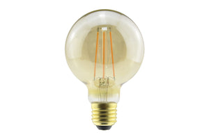 SUNSET VINTAGE FILAMENT GLOBE G80 BULB E27 470LM 3.4W 2200K DIMMABLE 300 BEAM AMBER