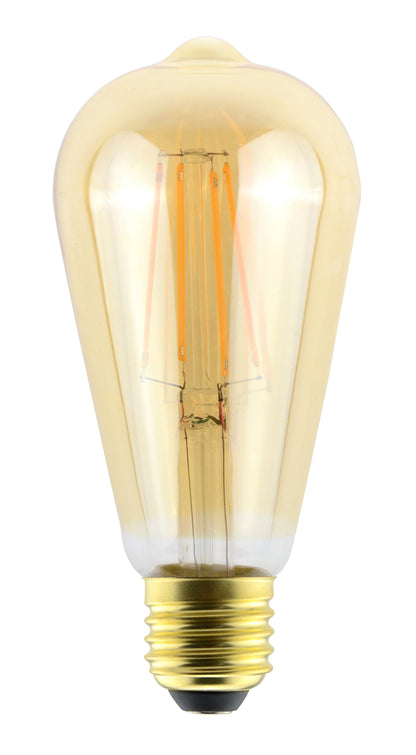 SUNSET VINTAGE FILAMENT ST64 BULB E27 470LM 3.4W 2200K DIMMABLE 300 BEAM AMBER